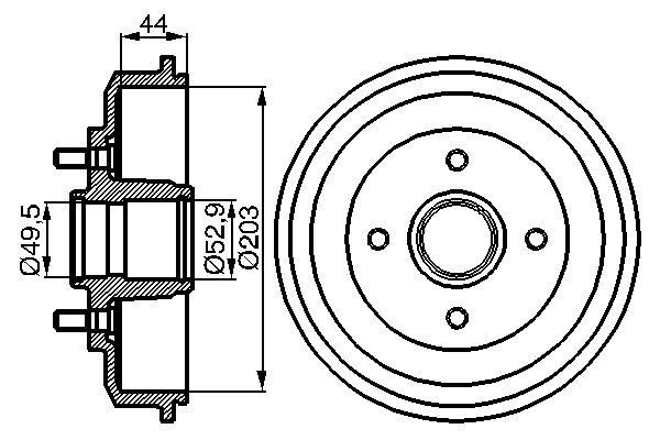 Bremstrommel Hinterachse Bosch 0 986 477 102 von Bosch