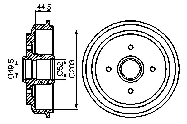 Bremstrommel Hinterachse Bosch 0 986 477 149 von Bosch