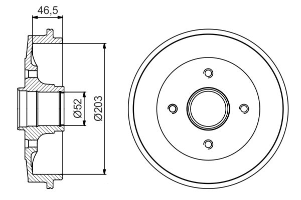 Bremstrommel Hinterachse Bosch 0 986 477 184 von Bosch