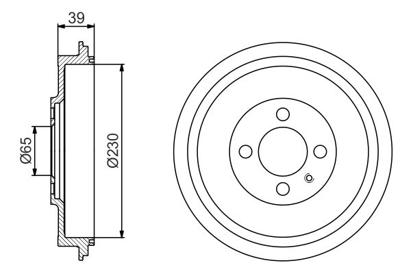 Bremstrommel Hinterachse Bosch 0 986 477 194 von Bosch