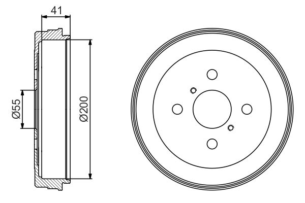 Bremstrommel Hinterachse Bosch 0 986 477 199 von Bosch