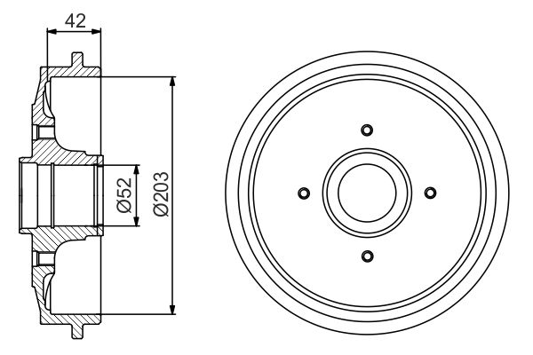 Bremstrommel Hinterachse Bosch 0 986 477 201 von Bosch