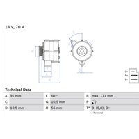 Drehstromgenerator BOSCH 0 986 033 810 von Bosch