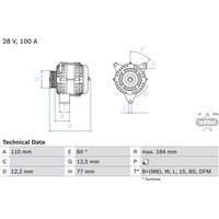 Drehstromgenerator BOSCH 0 986 042 390 von Bosch