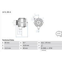 Drehstromgenerator BOSCH 0 986 042 470 von Bosch