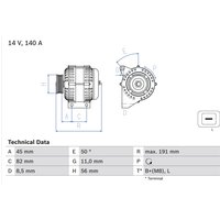 Drehstromgenerator BOSCH 0 986 042 840 von Bosch