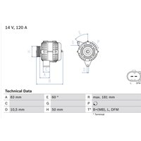 Drehstromgenerator BOSCH 0 986 047 540 von Bosch