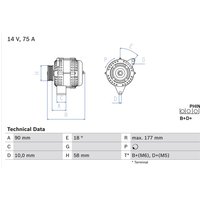 Drehstromgenerator BOSCH 0 986 049 111 von Bosch