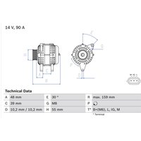 Drehstromgenerator BOSCH 0 986 049 211 von Bosch