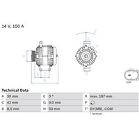 Drehstromgenerator BOSCH 0 986 080 040 von Bosch