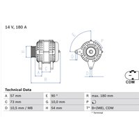 Drehstromgenerator BOSCH 0 986 082 200 von Bosch