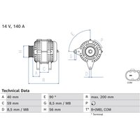 Drehstromgenerator BOSCH 0 986 085 040 von Bosch