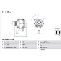 Drehstromlichtmaschine BOSCH 0 986 049 191 von Bosch