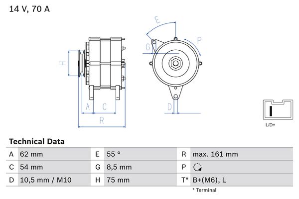 Generator Bosch 0 986 037 791 von Bosch