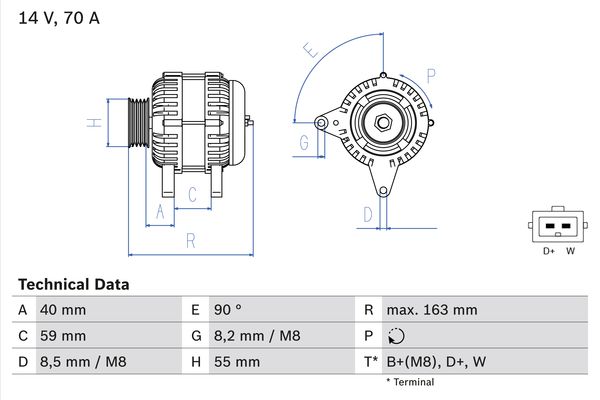 Generator Bosch 0 986 038 390 von Bosch