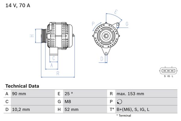 Generator Bosch 0 986 040 531 von Bosch