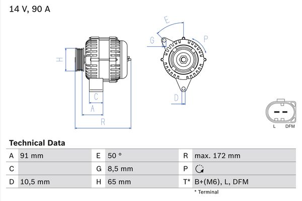 Generator Bosch 0 986 041 990 von Bosch