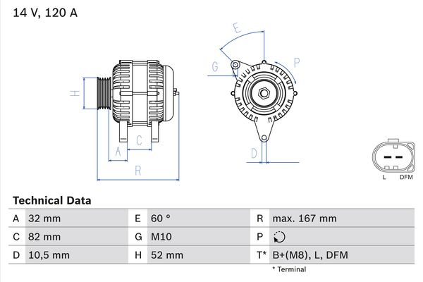 Generator Bosch 0 986 043 690 von Bosch