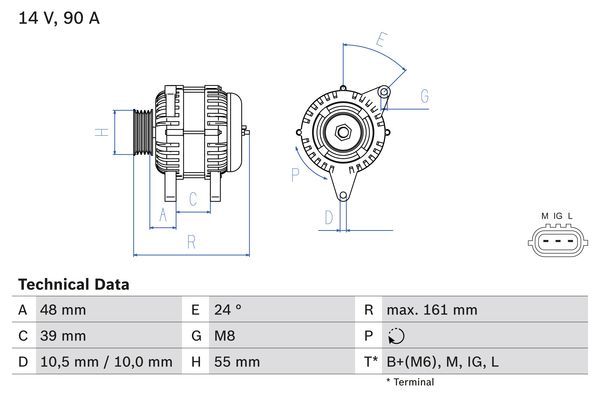 Generator Bosch 0 986 045 861 von Bosch