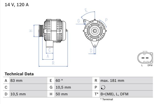 Generator Bosch 0 986 047 530 von Bosch