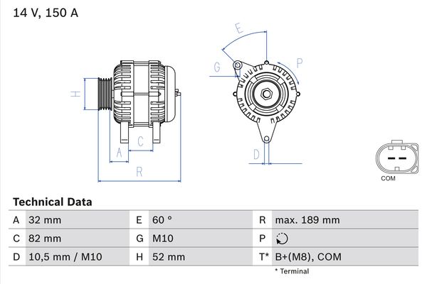 Generator Bosch 0 986 048 090 von Bosch