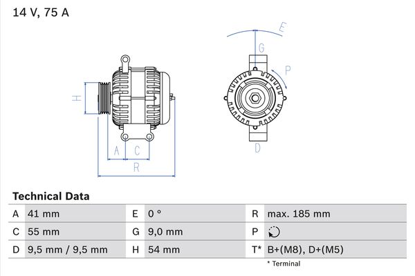 Generator Bosch 0 986 048 781 von Bosch