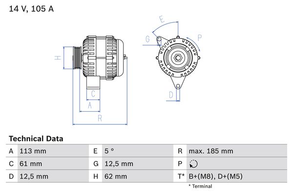 Generator Bosch 0 986 048 791 von Bosch