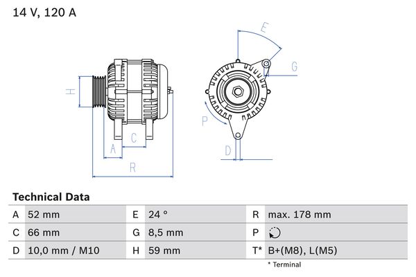 Generator Bosch 0 986 049 061 von Bosch