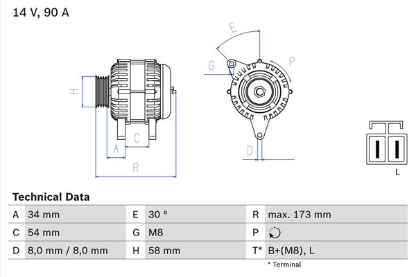 Generator Bosch 0 986 049 191 von Bosch