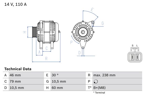 Generator Bosch 0 986 049 500 von Bosch