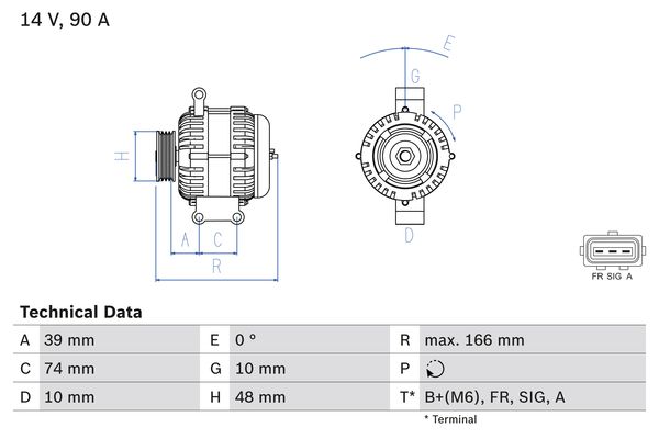 Generator Bosch 0 986 049 980 von Bosch