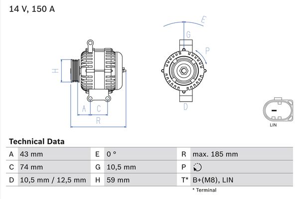 Generator Bosch 0 986 082 580 von Bosch