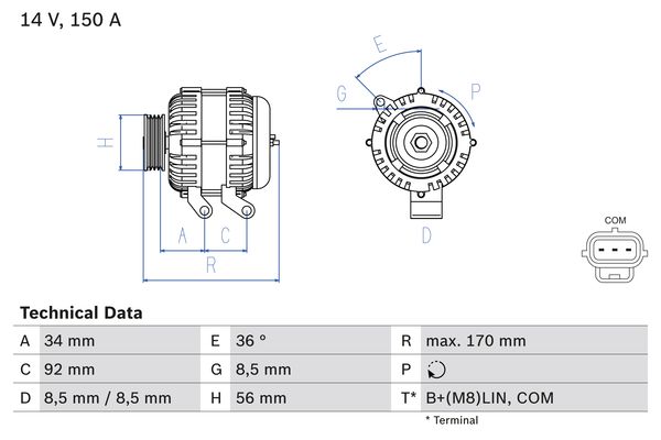 Generator Bosch 0 986 083 070 von Bosch