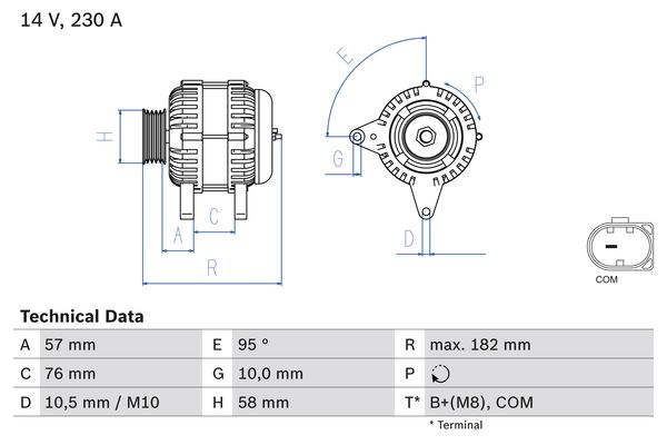 Generator Bosch 0 986 083 460 von Bosch