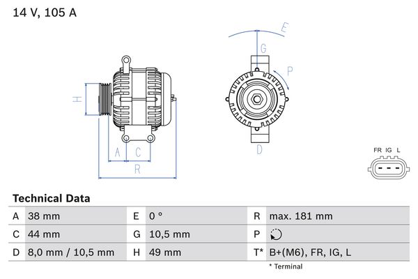 Generator Bosch 0 986 084 240 von Bosch