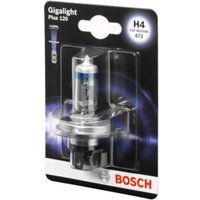 Glühlampe Halogen BOSCH H4 Gigalight Plus 120% 12V, 60/55W, 1 Stück von Bosch