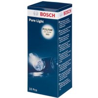 Glühlampe Sekundär BOSCH P21/5W Pure Light 12V, 5/21W, 10 Stück von Bosch