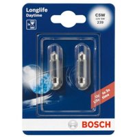 Glühlampe Sekundär BOSCH C5W Longlife Daytime 12V/5W, 2 Stück von Bosch