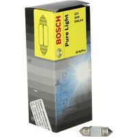 Glühlampe Sekundär BOSCH C10W Pure Light 12V, 10W, 10 Stück von Bosch