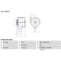 Lichtmaschine, Generator BOSCH 0 986 034 170 von Bosch