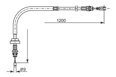 Bosch Seilzug, Feststellbremse [Hersteller-Nr. 1987482878] für Ford von Bosch