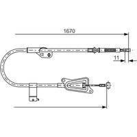 Seilzug, Feststellbremse BOSCH 1 987 477 943, Rechts von Bosch