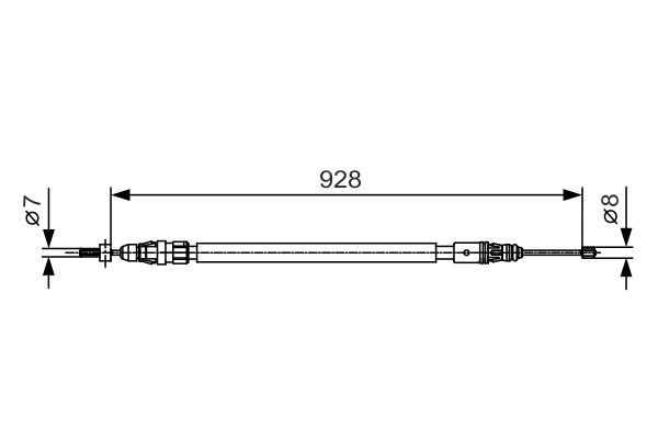 Seilzug, Feststellbremse Bosch 1 987 482 000 von Bosch