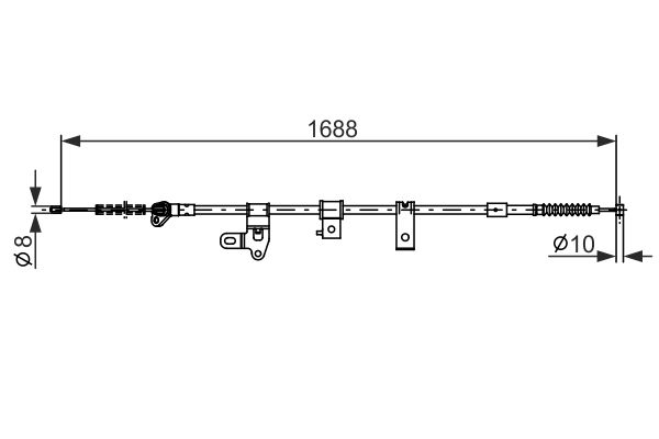 Seilzug, Feststellbremse Bosch 1 987 482 306 von Bosch