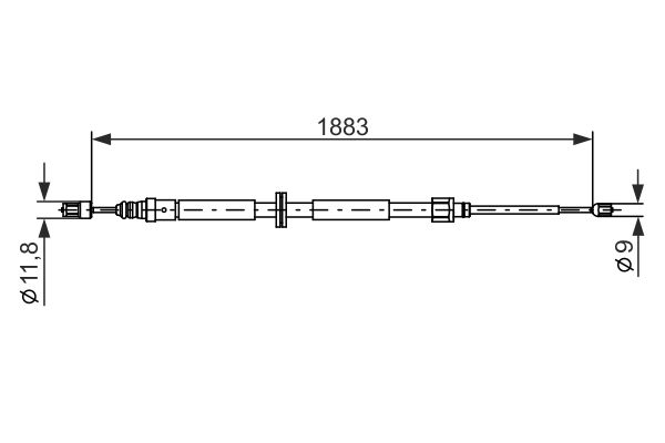 Seilzug, Feststellbremse hinten Bosch 1 987 482 302 von Bosch