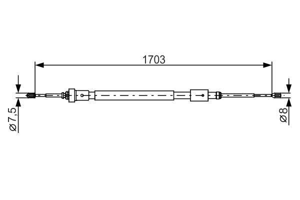 Seilzug, Feststellbremse hinten Bosch 1 987 482 315 von Bosch