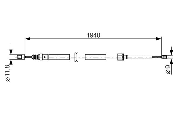 Seilzug, Feststellbremse hinten Bosch 1 987 482 325 von Bosch