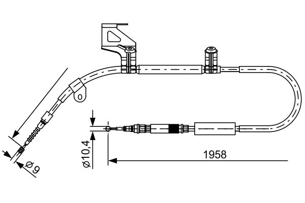 Seilzug, Feststellbremse hinten links Bosch 1 987 477 603 von Bosch