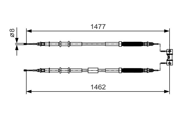 Seilzug, Feststellbremse hinten links Bosch 1 987 482 037 von Bosch