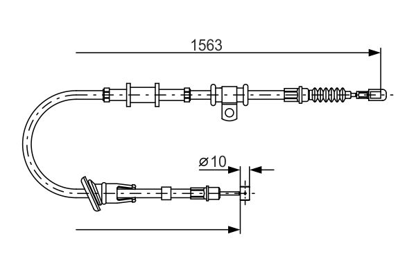 Seilzug, Feststellbremse hinten links Bosch 1 987 482 064 von Bosch